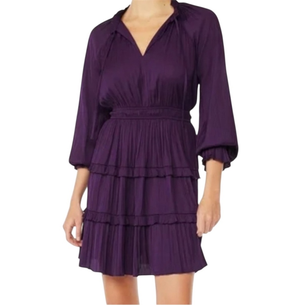 SCOOP Purple Ruffle Mini Dress Size Women’s Large (12-14)